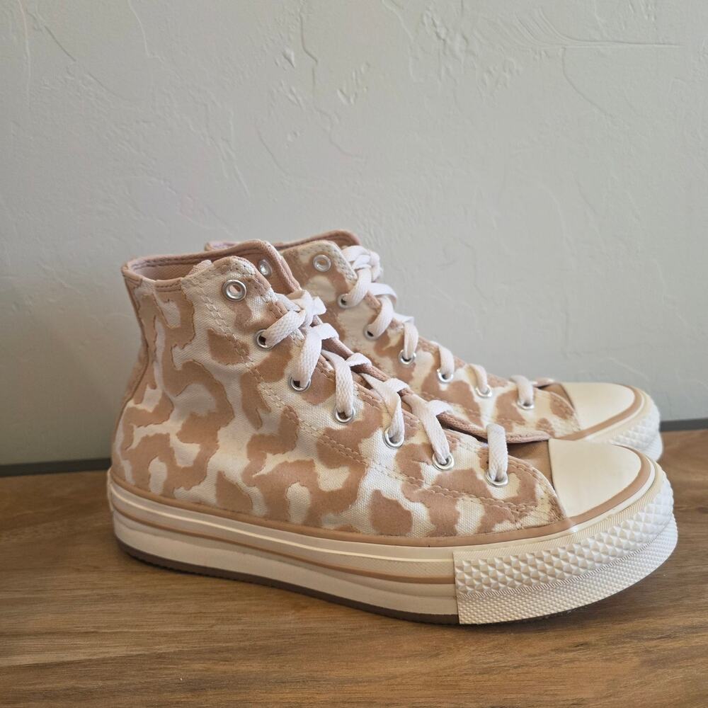 Converse Chuck Taylor All Star Lift Hi Womens 6 Leopard Platform High Top Shoes